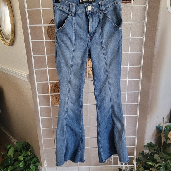 Express High Rise Bell Flare Sz 0 - Picture 1 of 8